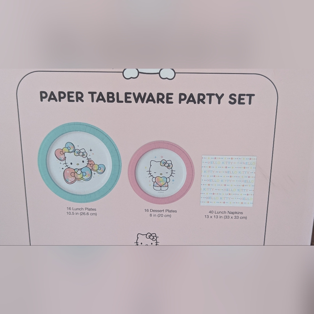 Hello Kitty Paper Tablewear Part Set - Picture 3 of 4